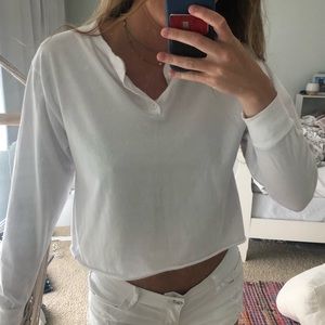 Brandy Melville Long Sleeve White Top